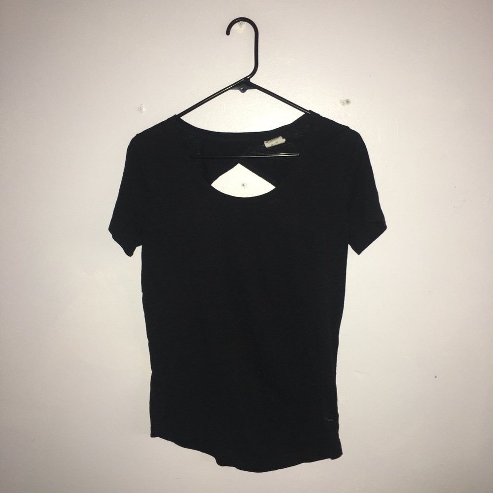 Pink Victoria Secret black blouse